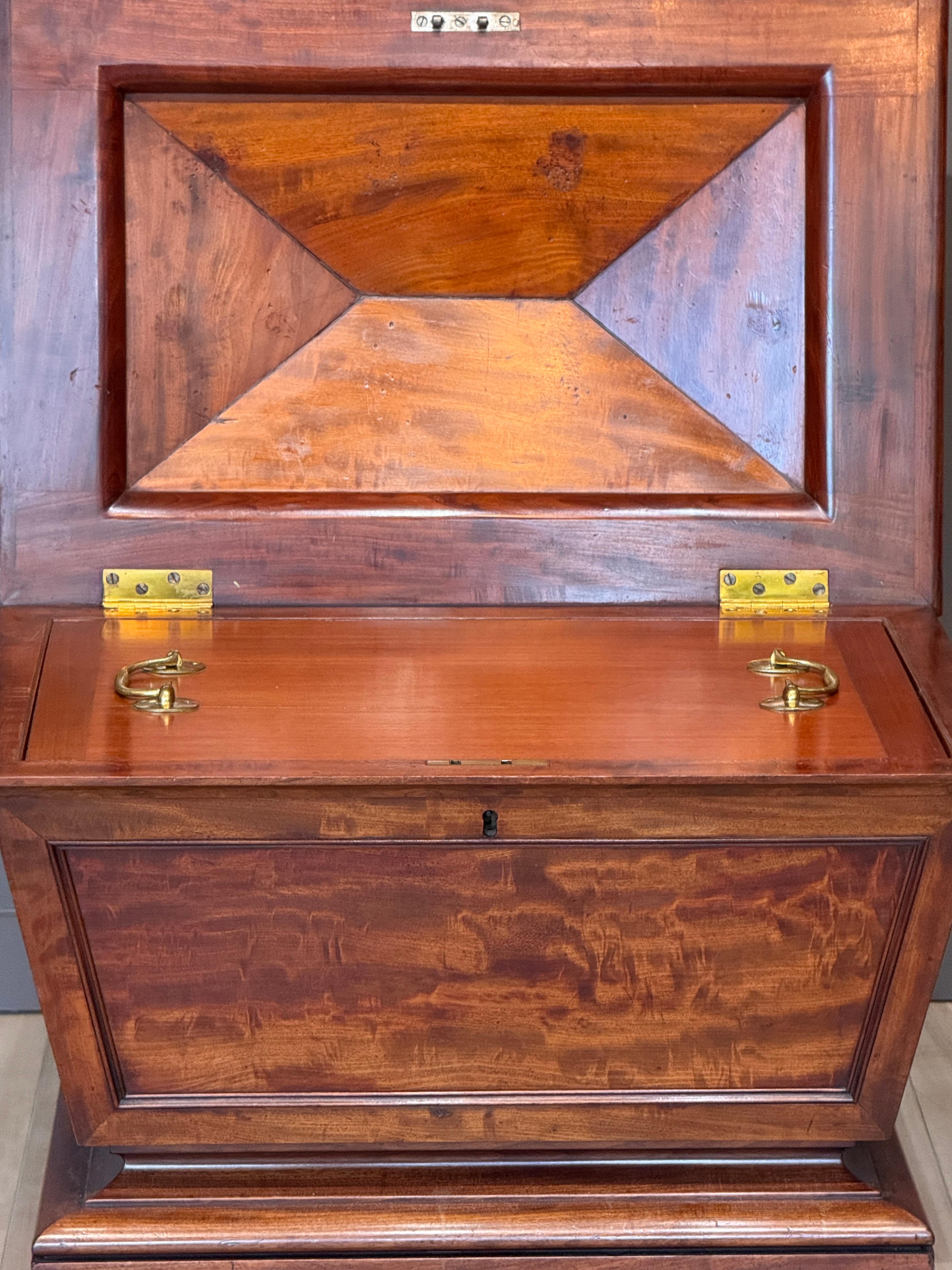 Circa 1830 English Regency Sarcophagus-Form Cellarette For Sale 1