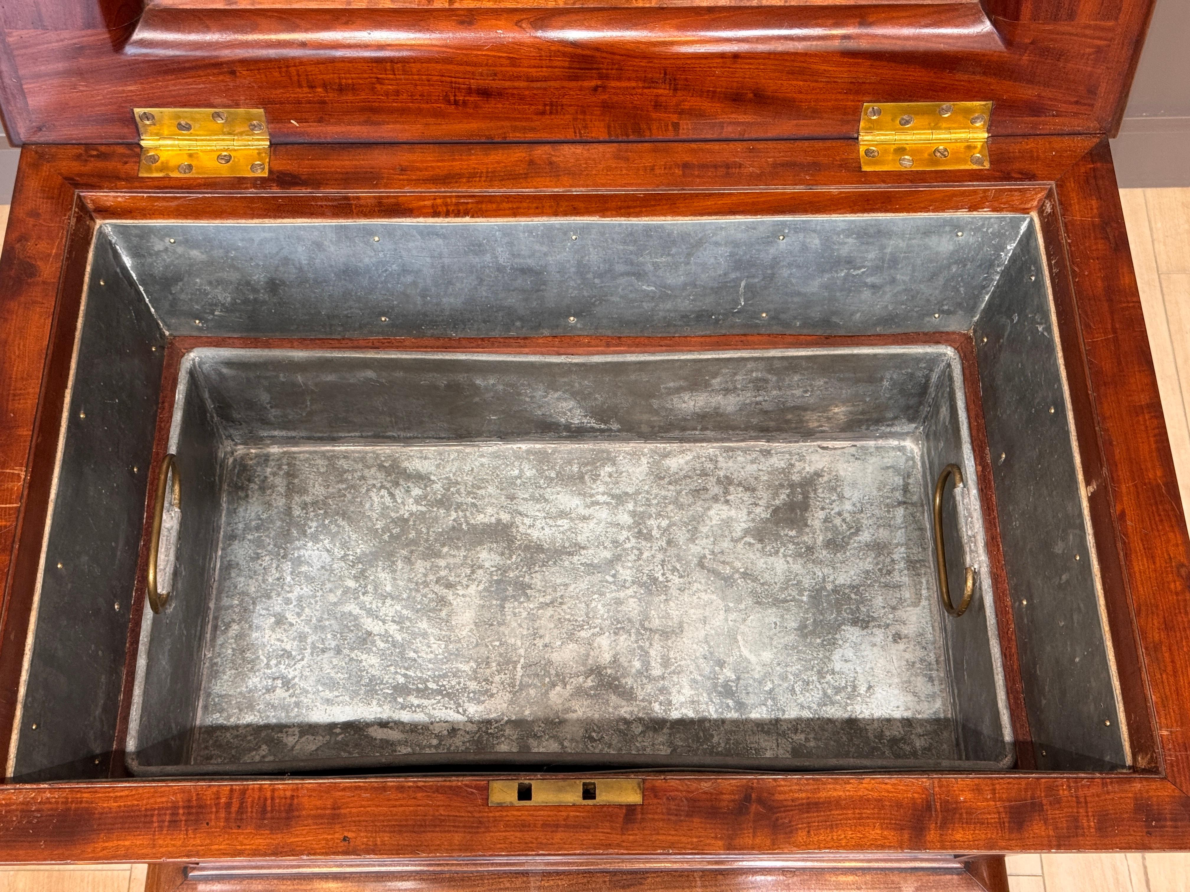 Circa 1830 English Regency Sarcophagus-Form Cellarette For Sale 3