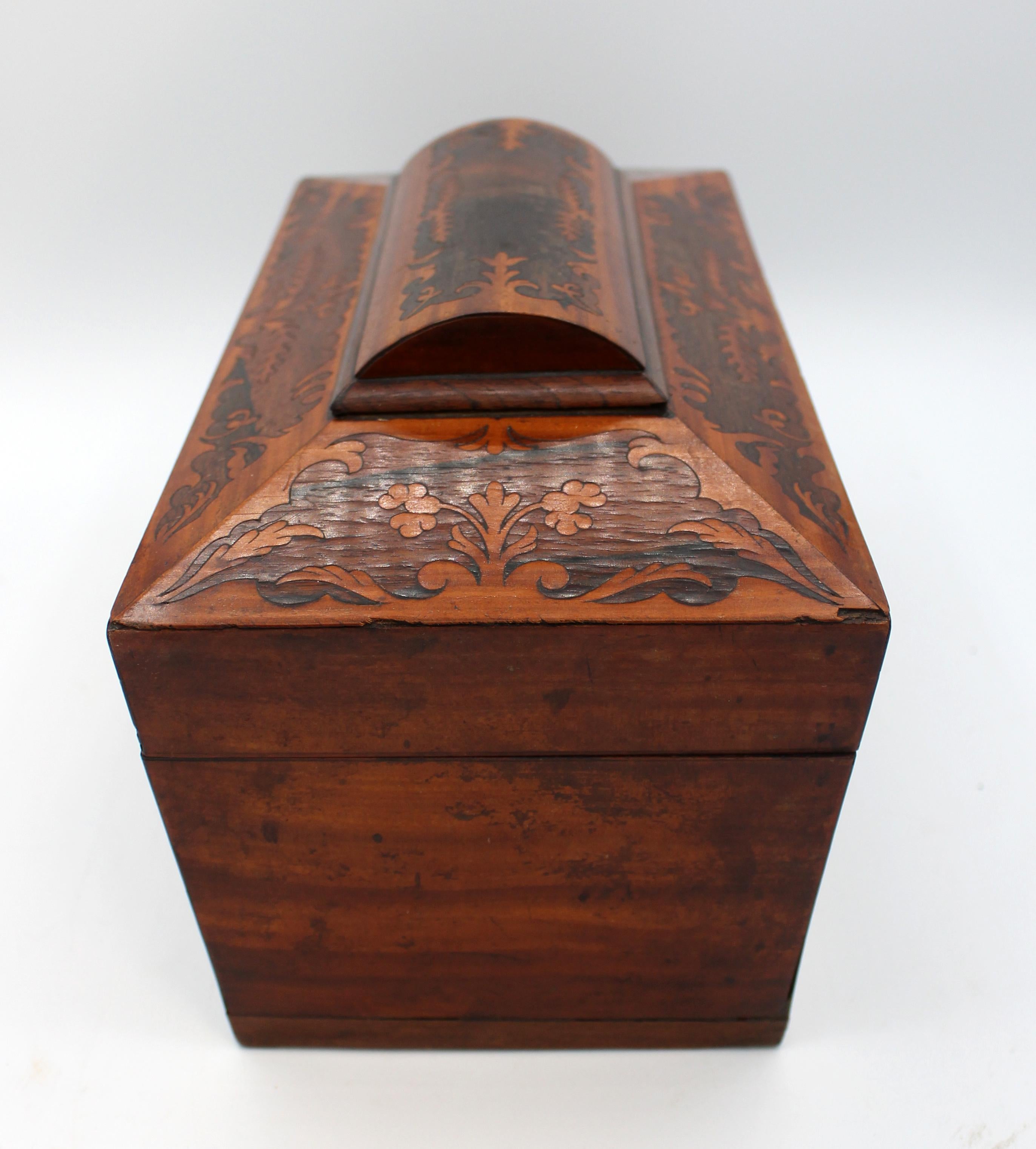 William IV Circa 1830 English Stag & Naturalistic Box