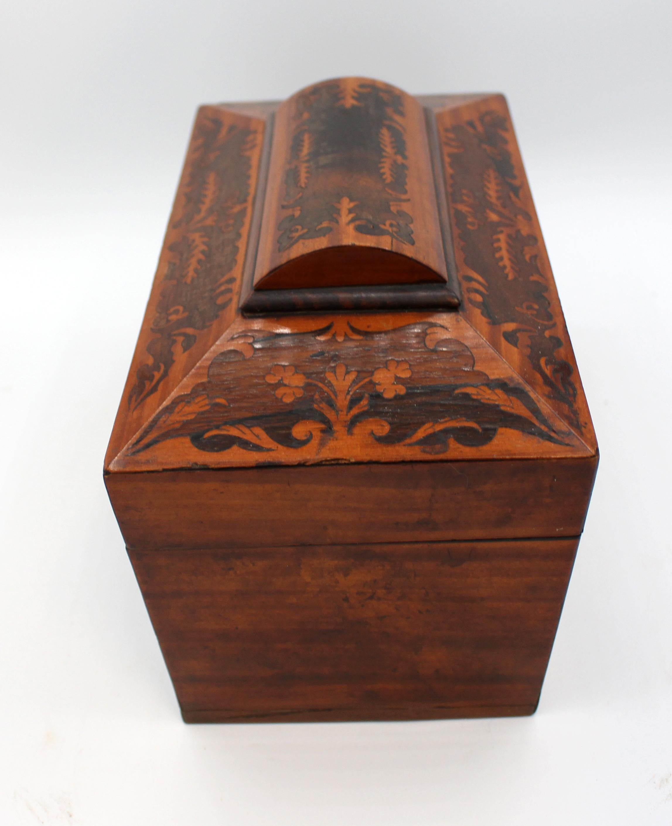 Circa 1830 English Stag & Naturalistic Box In Good Condition In Chapel Hill, NC