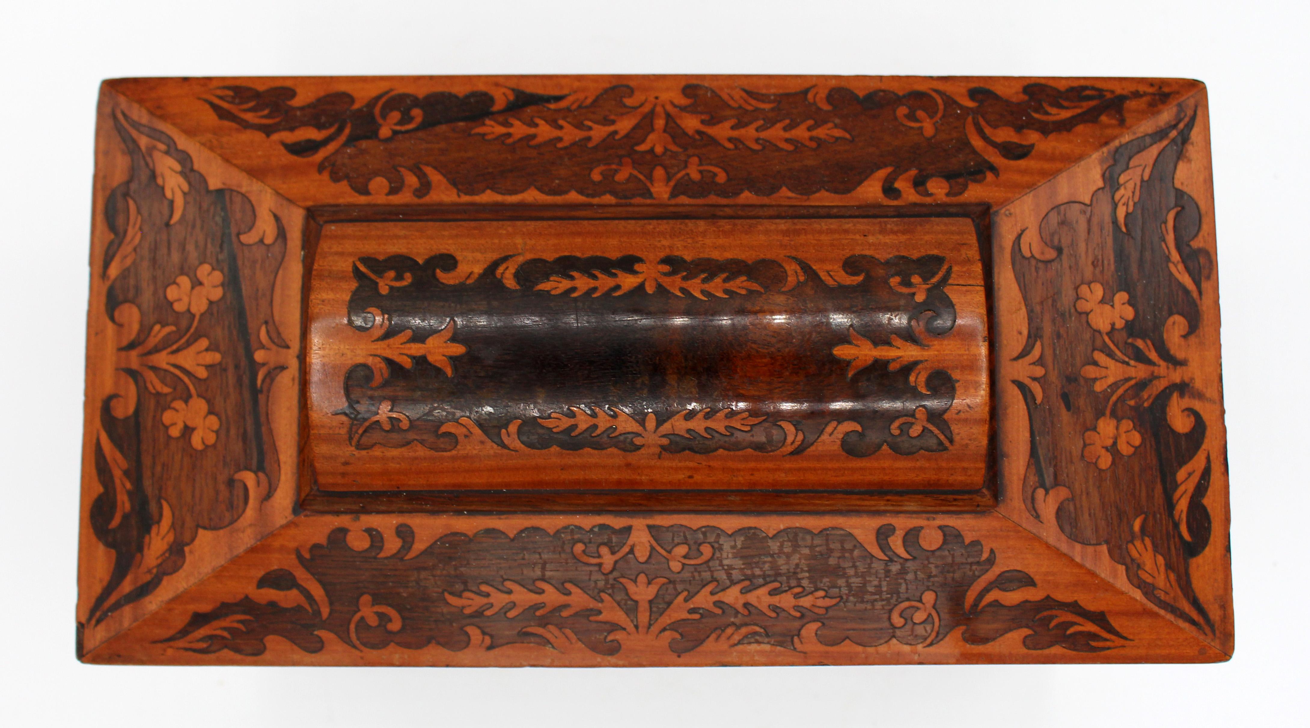 Satinwood Circa 1830 English Stag & Naturalistic Box