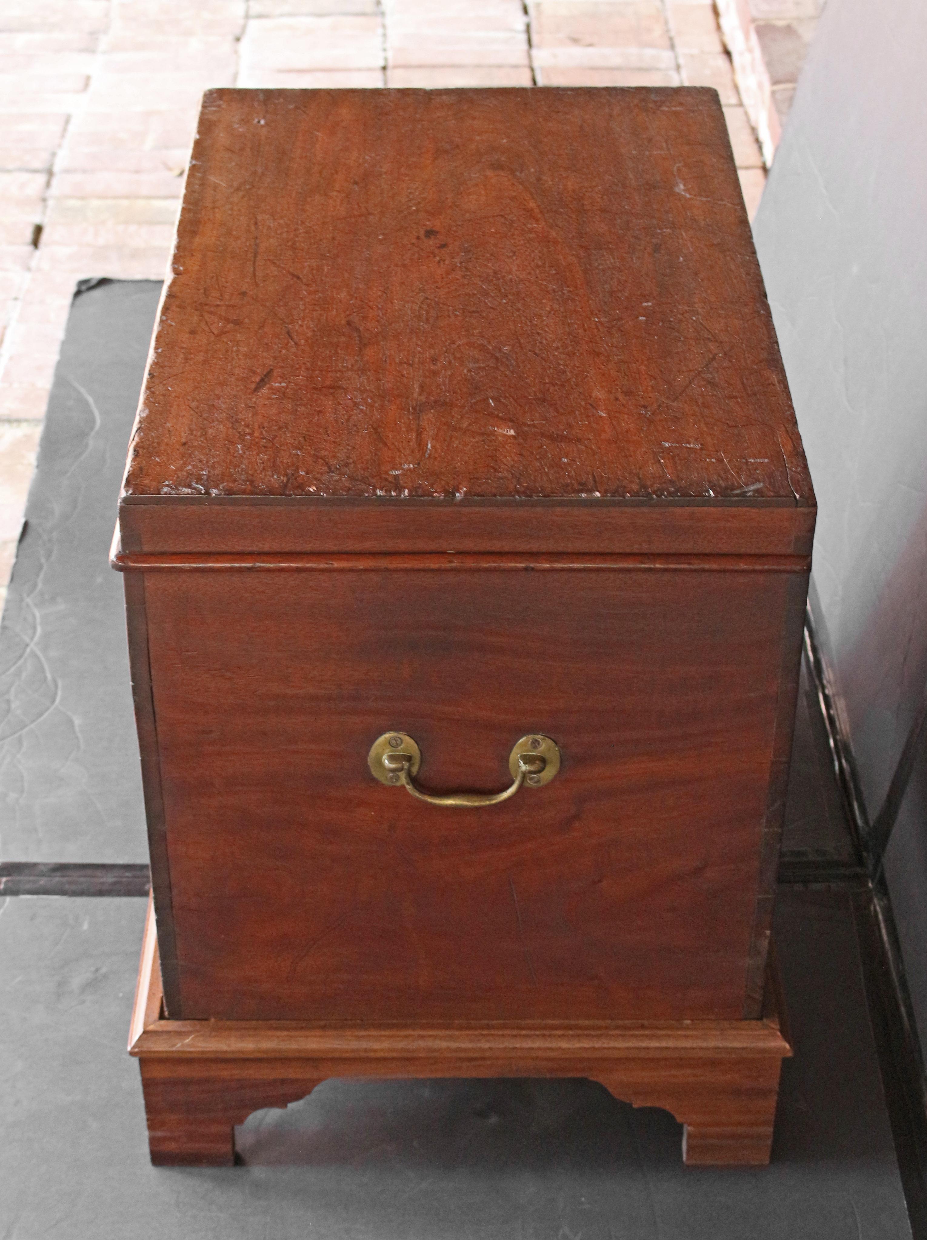Wood Circa 1830 Late Georgian Travel Chest, on Later Stand, English For Sale