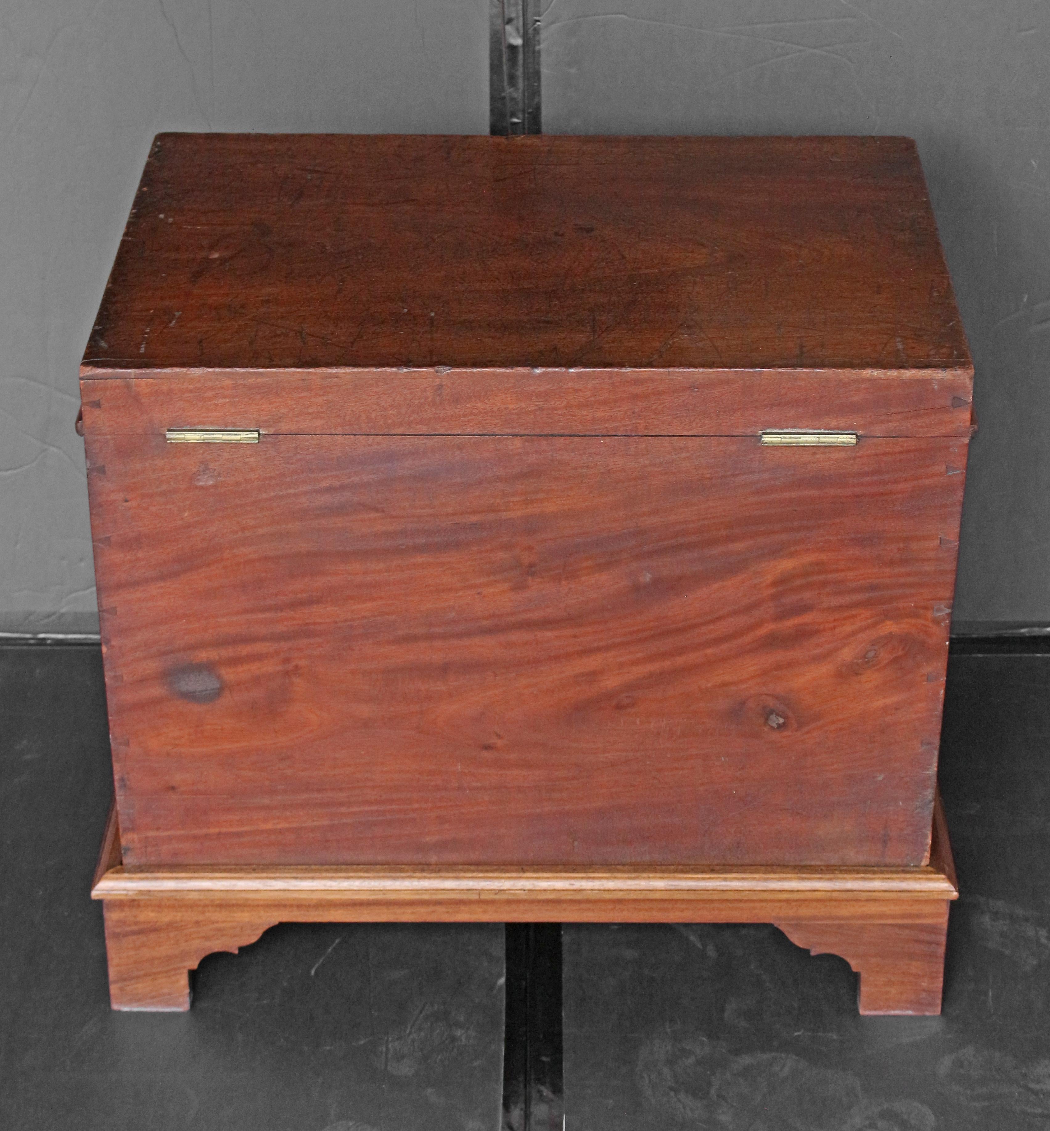 Circa 1830 Late Georgian Travel Chest, on Later Stand, English For Sale 1
