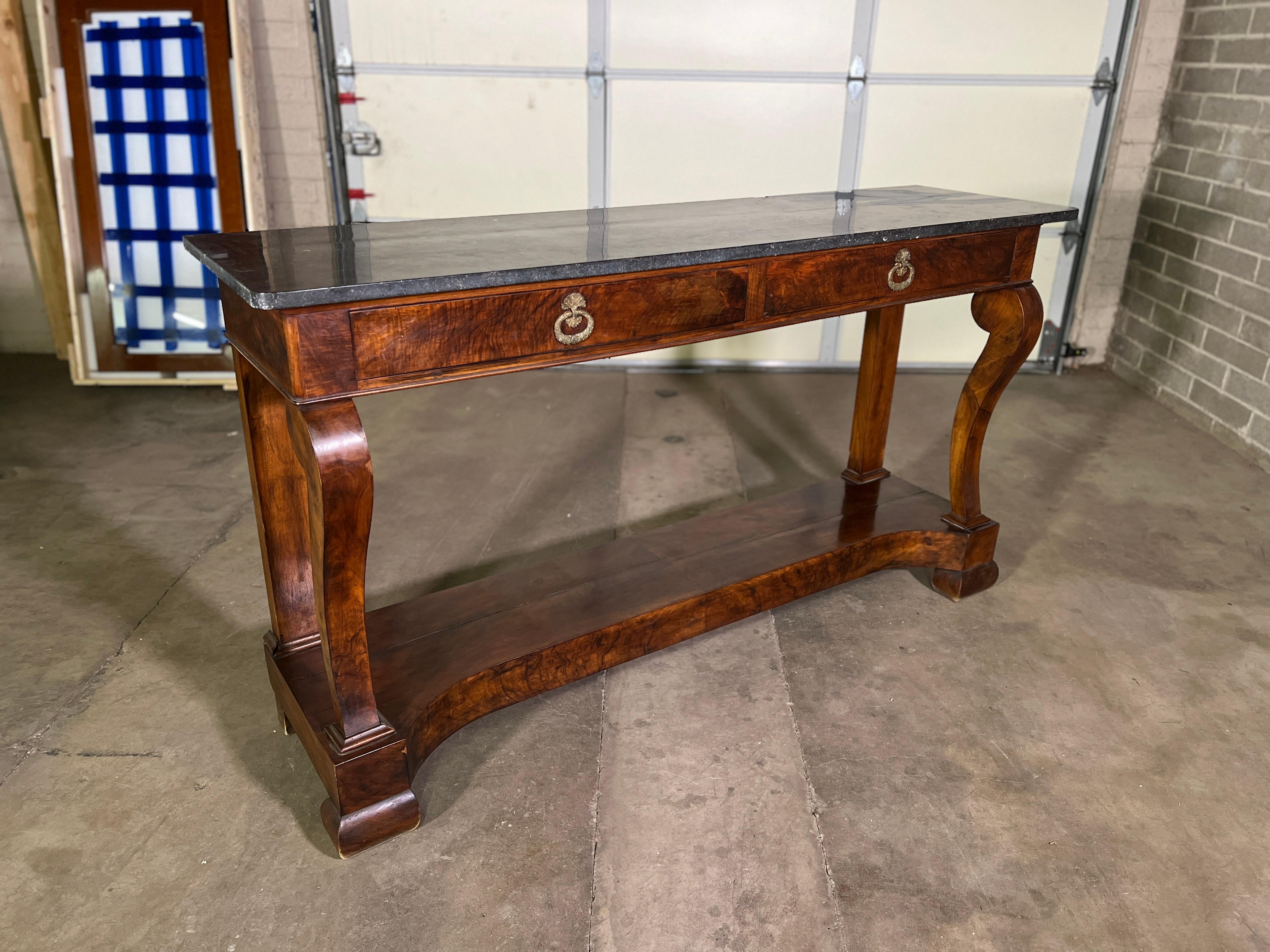French Circa 1830 Louis Philippe Mahogany Console  For Sale