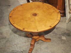 Circa 1830 Louis Philippe Tilt Top Burl Lemonwood Table from France