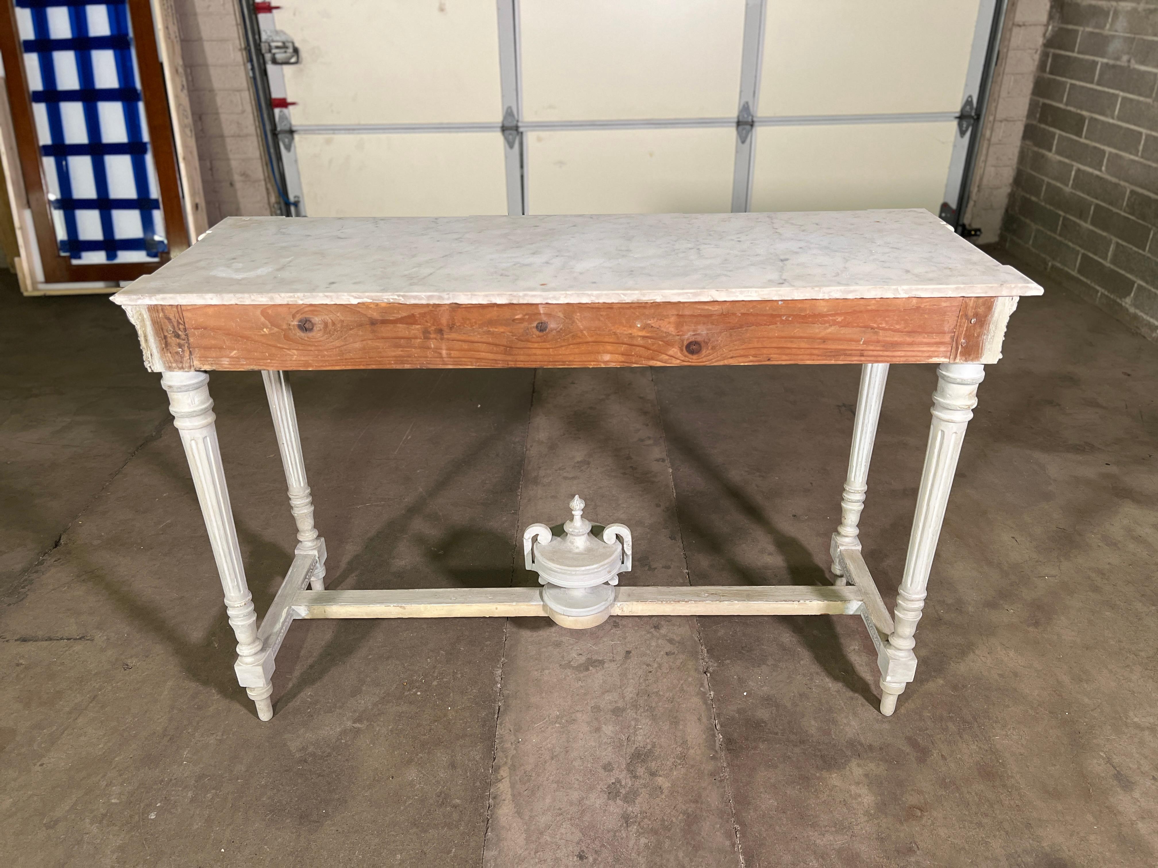 Wood Circa 1830 Louis XVI Style Painted Console For Sale