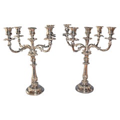 Circa 1830 Pair of Georgian Old Sheffield Plate Candelabras by Matthew Boulton