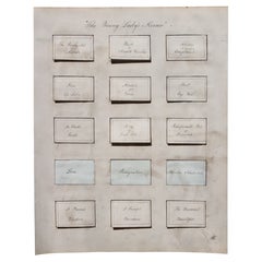 Circa 1830 The Young Ladies Mirror Charming Moralistic Paper Riddle Puzzle