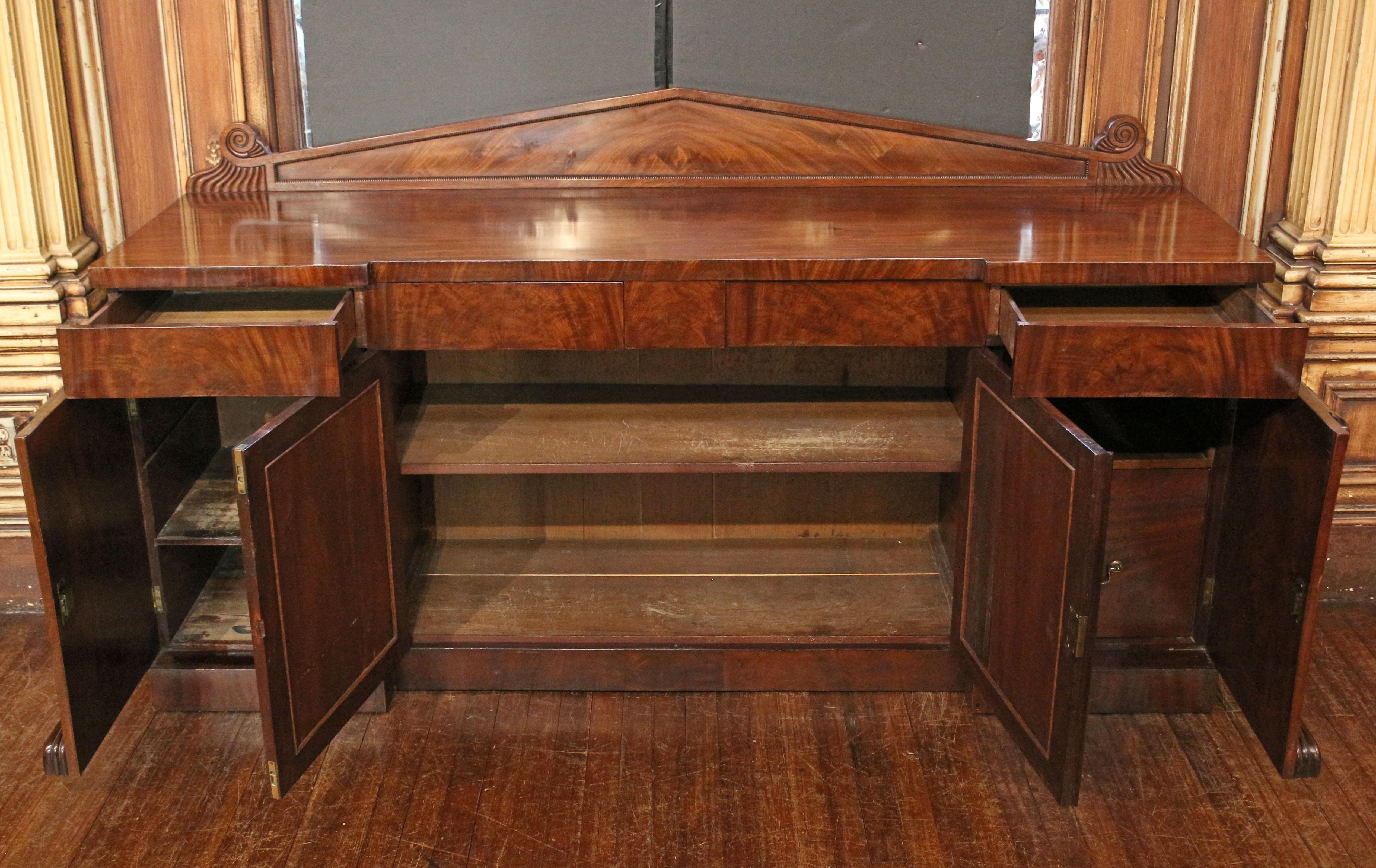 Circa 1830 William IV English Sideboard Serving Cabinet For Sale 1