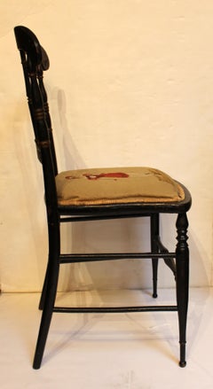 Circa 1830s-40s French Louis Philippe Stencil Decorated Side Chair