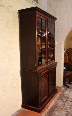 Circa 1830s-40s William IV English Bookcase Cabinet