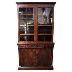 Circa 1830s-40s William IV English Bookcase Cabinet