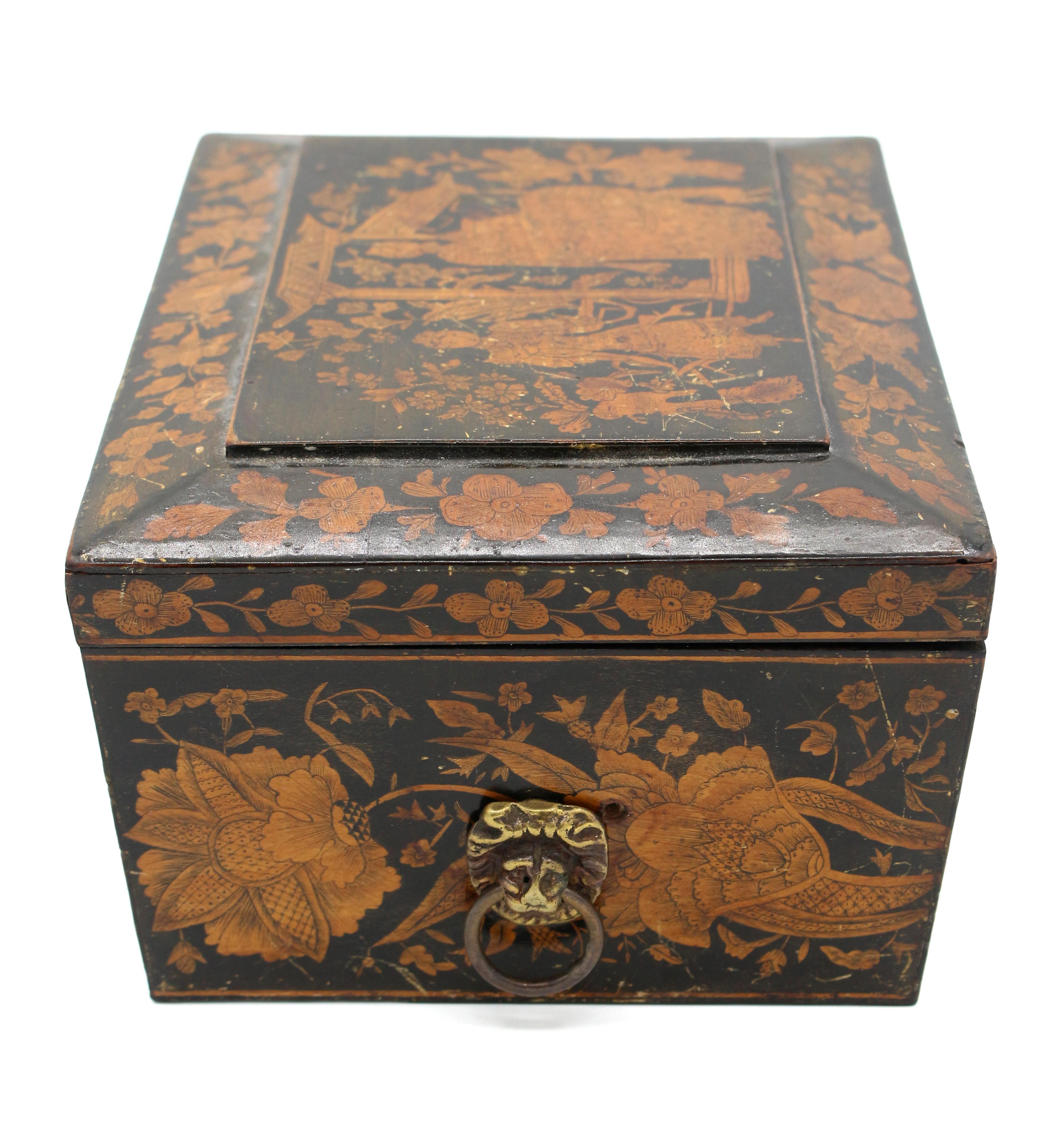 Circa 1830s English Regency to George IV Penwork Box For Sale 2