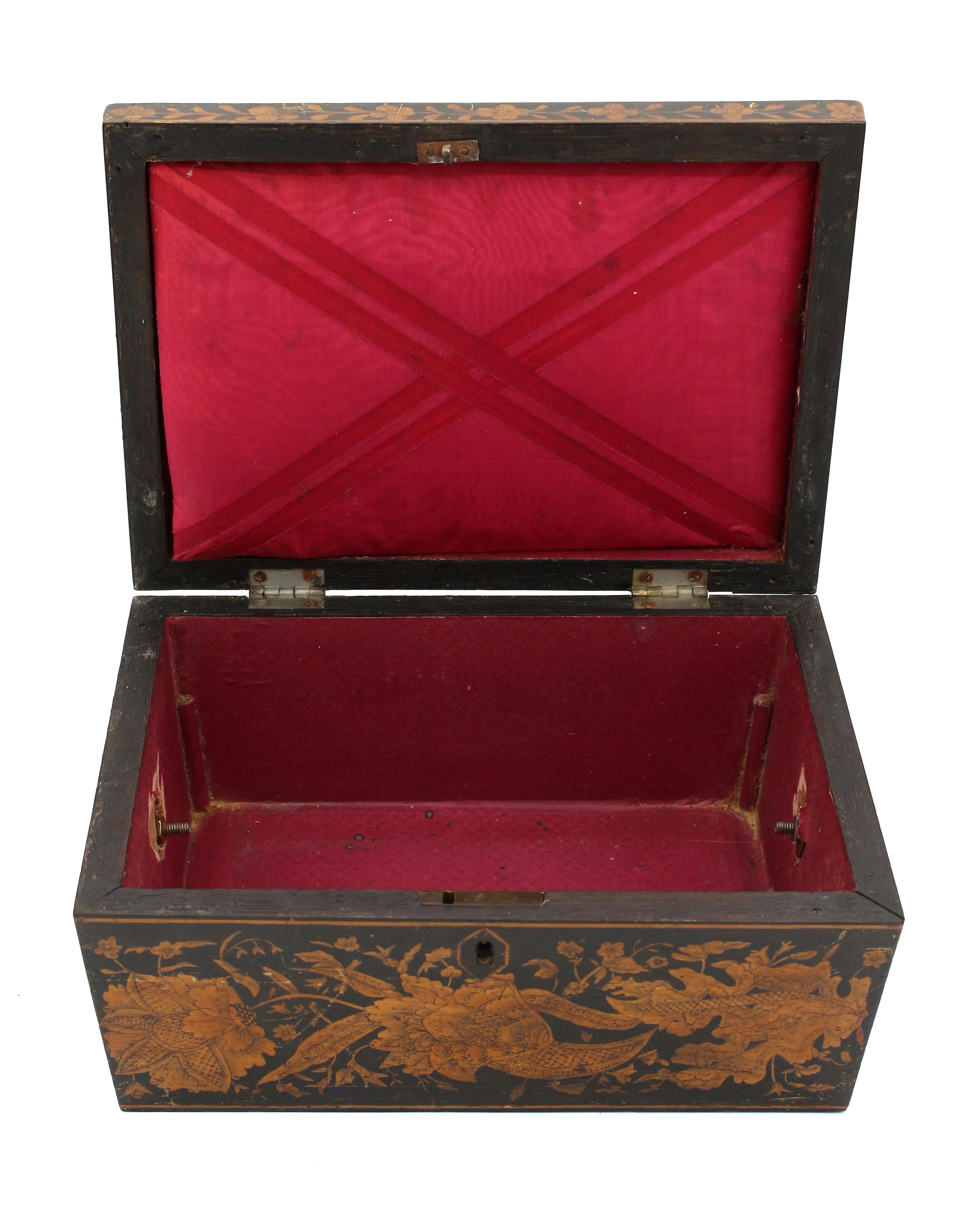 Circa 1830s English Regency to George IV Penwork Box For Sale 3