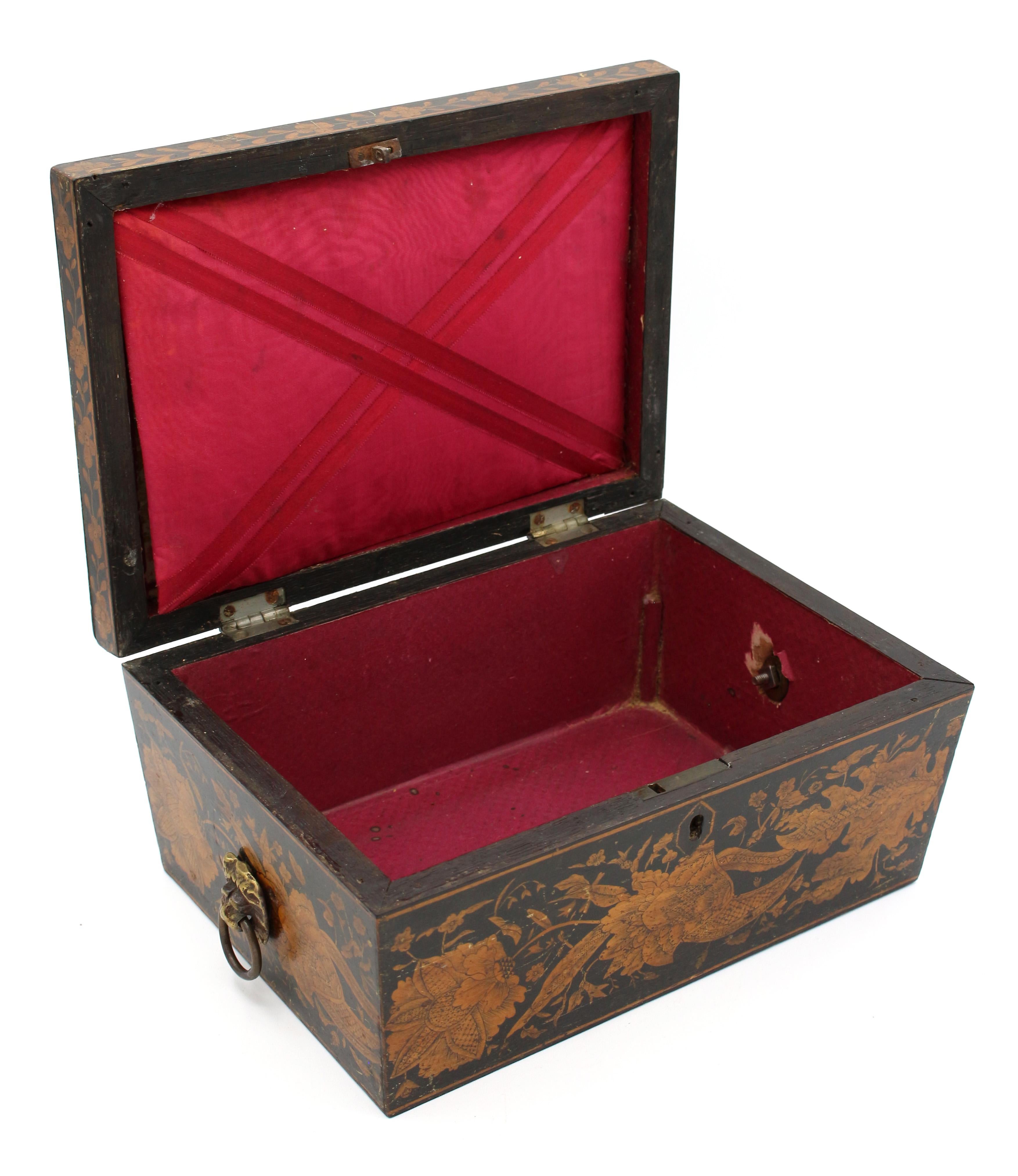 Circa 1830s English Regency to George IV Penwork Box For Sale 4