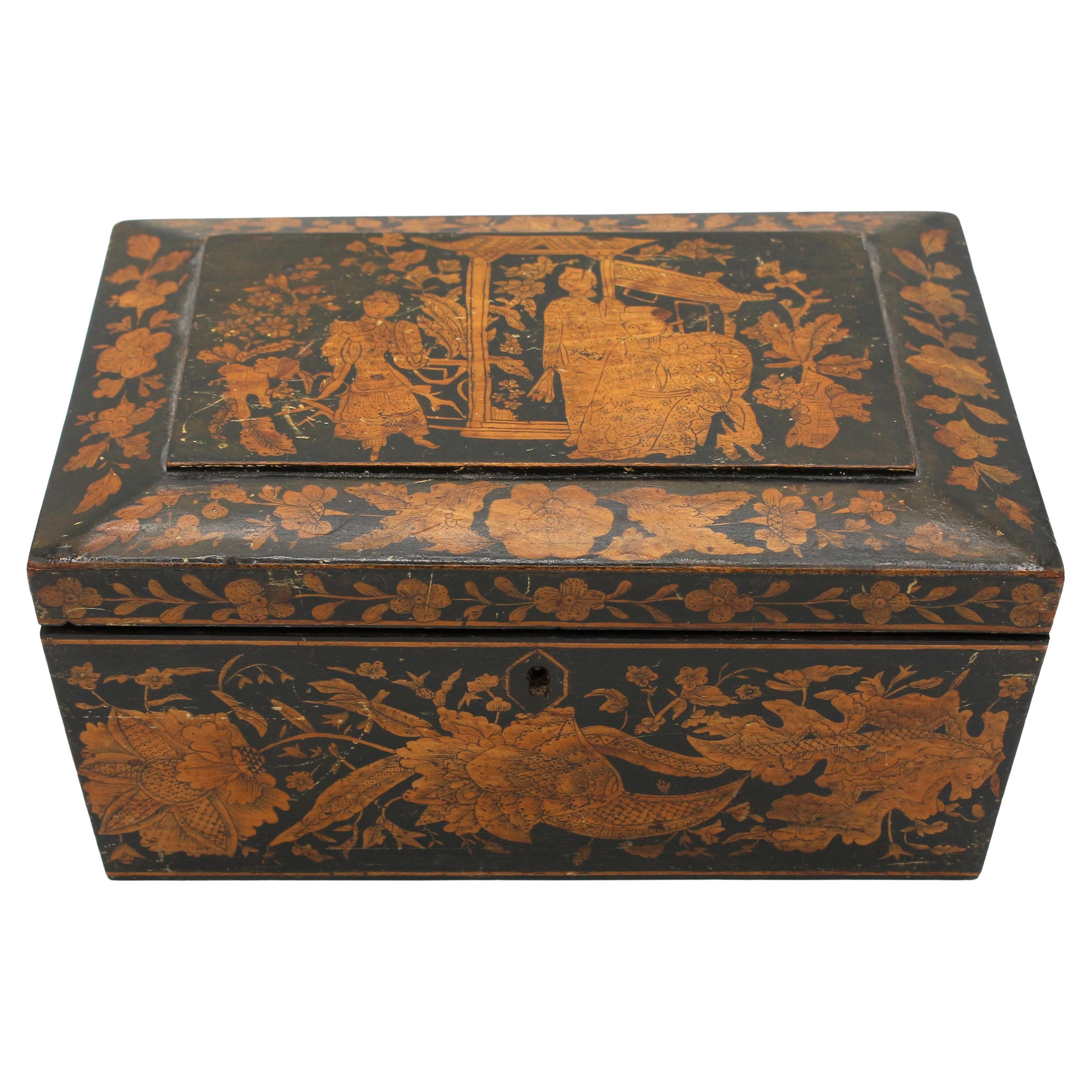 Circa 1830s English Regency to George IV Penwork Box