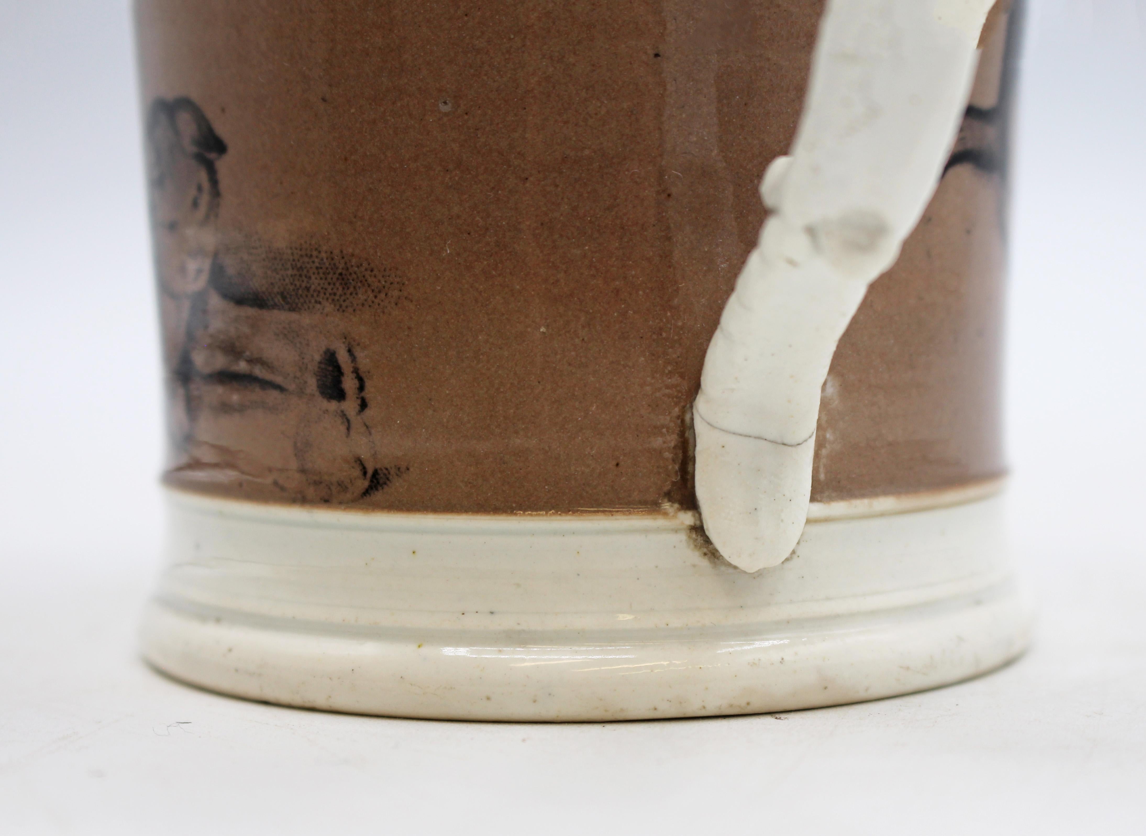 CIRCA 1830s Englisch Seltene Stone China Tankard (Romantik) im Angebot