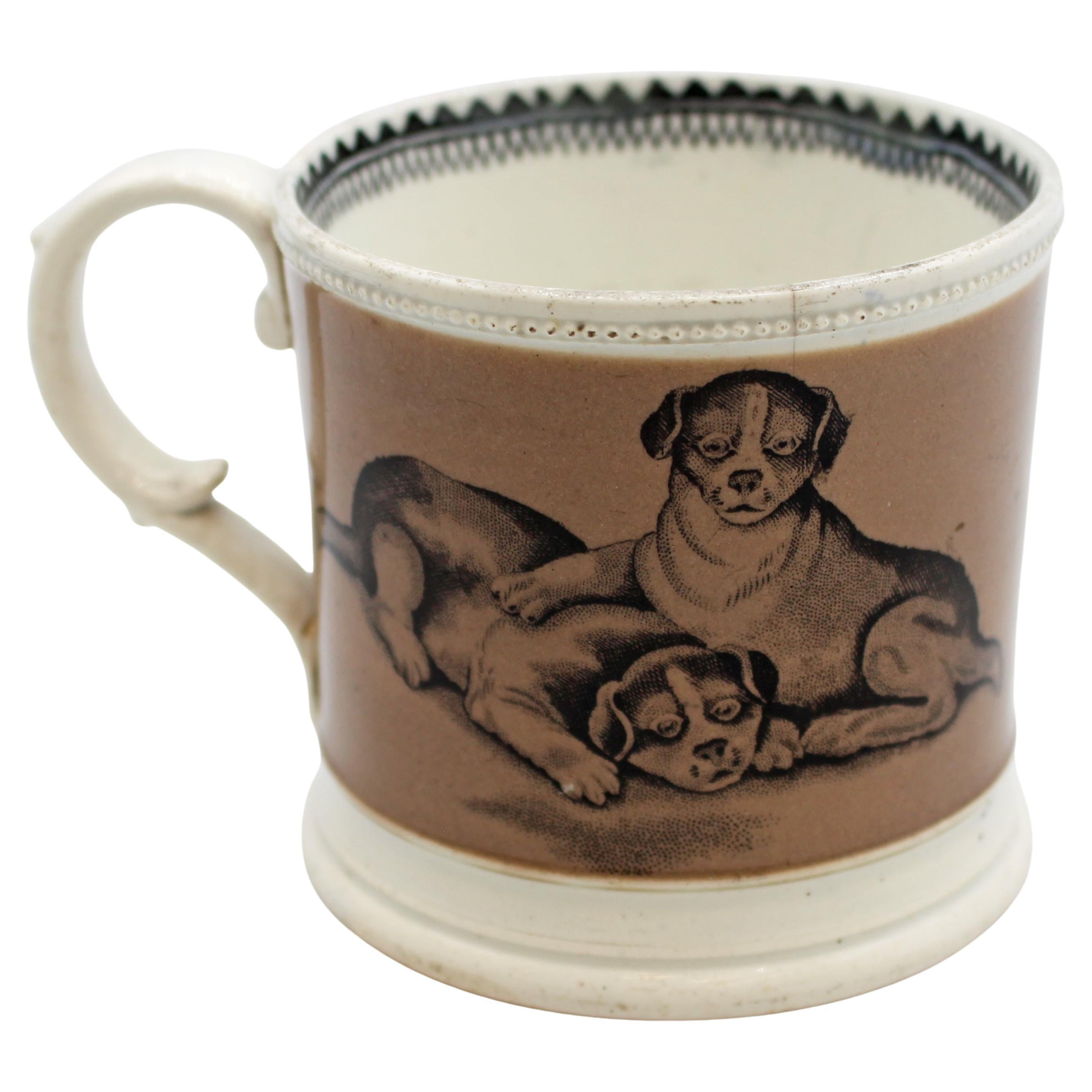 CIRCA 1830s Englisch Seltene Stone China Tankard im Angebot