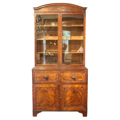 Antique Circa 1830s English Secretaire Bookcase