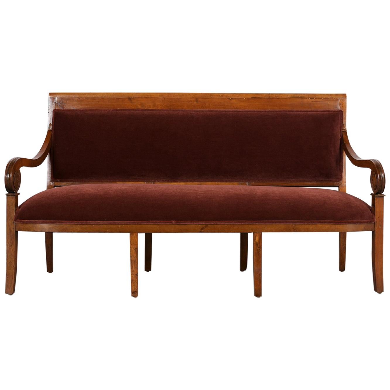 Circa 1830
s French Empire Walnut Sofa Bench