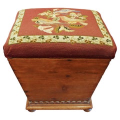 Um 1835, englische Ottomane mit Klappdeckel aus der Zeit Wilhelms IV.