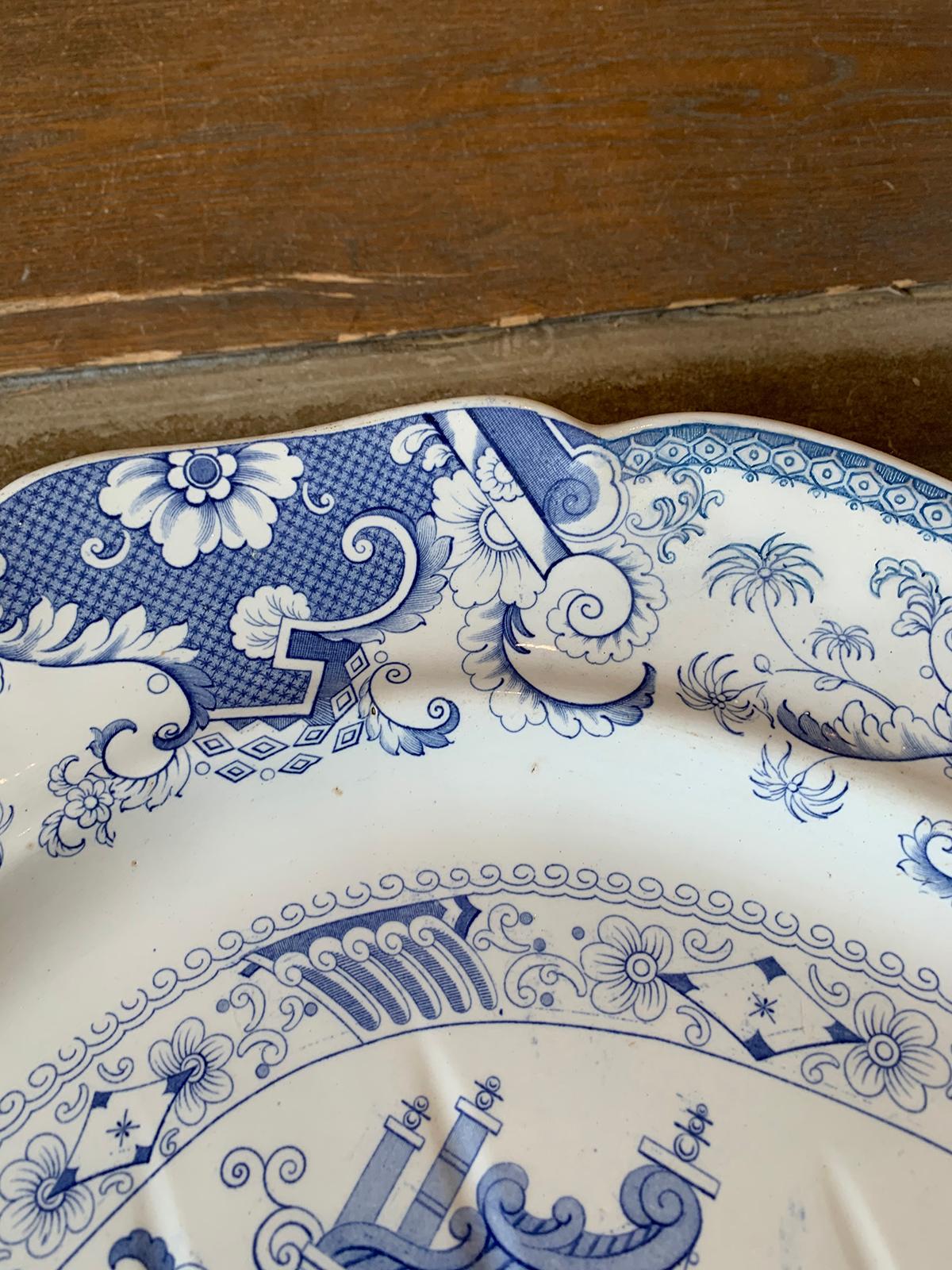 Staffordshire Charger in Penang Pattern by John Ridgway & Co, Marked, circa 1835 3