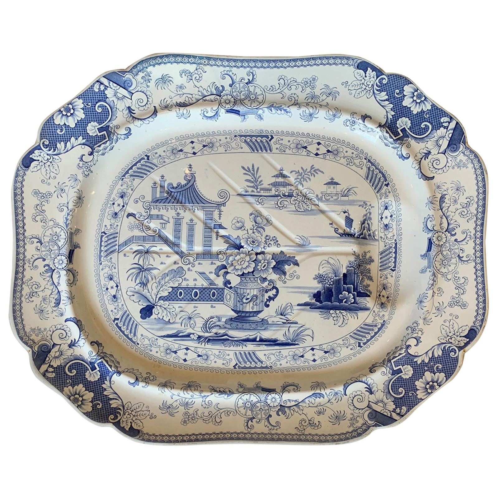 Staffordshire Charger in Penang Pattern by John Ridgway & Co, Marked, circa 1835