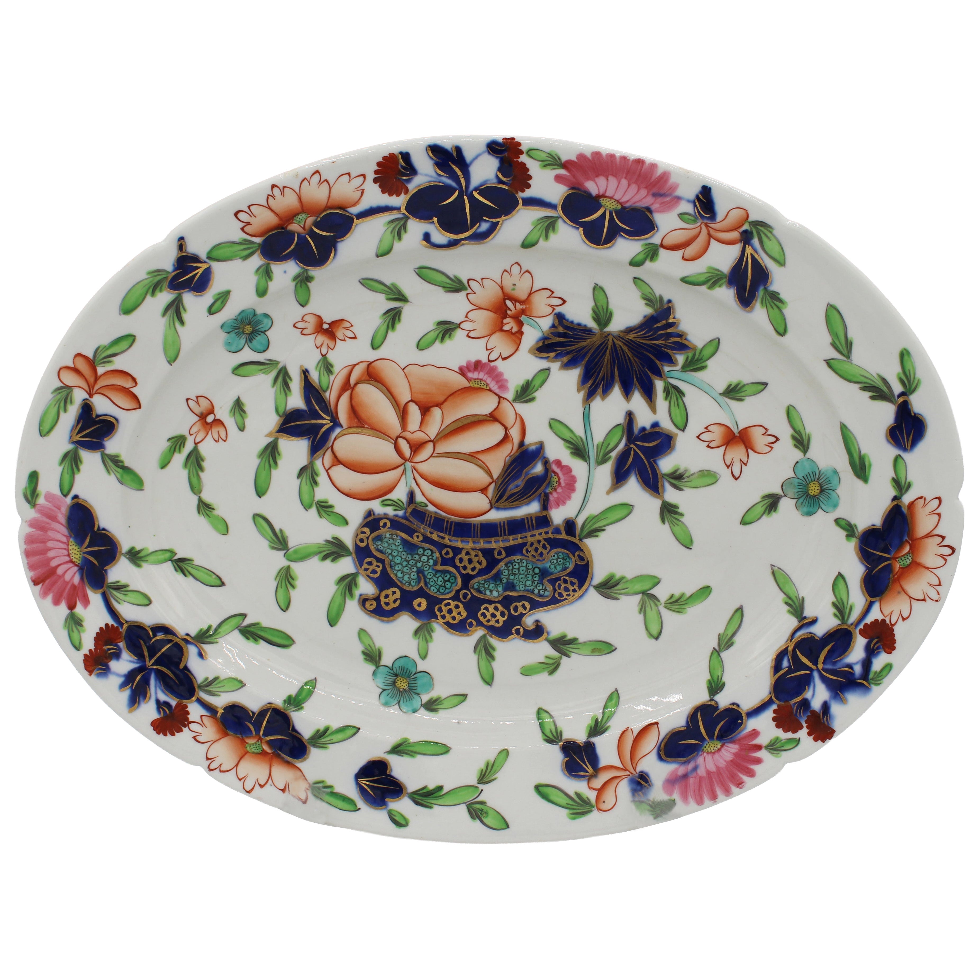 CIRCA 1840-51 Englische Chamberlains Worcester Kleine ovale Porzellanplatte