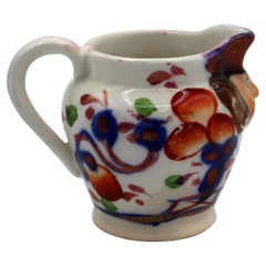 Circa 1840-60 Gaudy Welsh Face Spout Miniature Jug