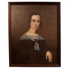 Circa 1840 American Folk Art Portrait