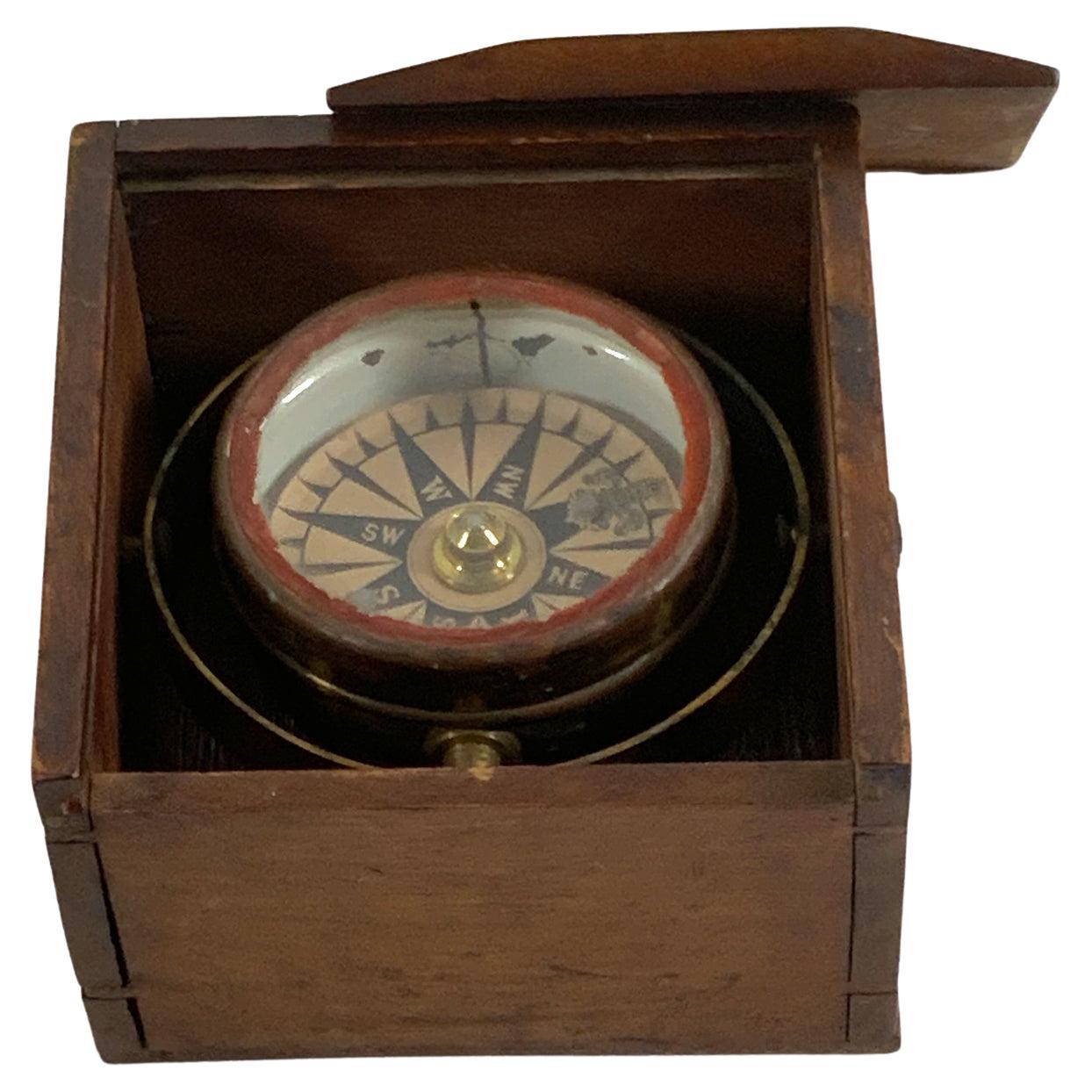 Details about   Antique Handmade Maritime Nautical Compass Marine Collectible Compass With Box 