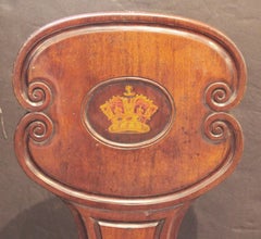 Circa 1840 English Armorial Hall Chair