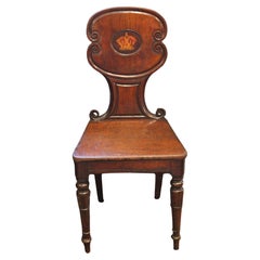 Circa 1840 English Armorial Hall Chair