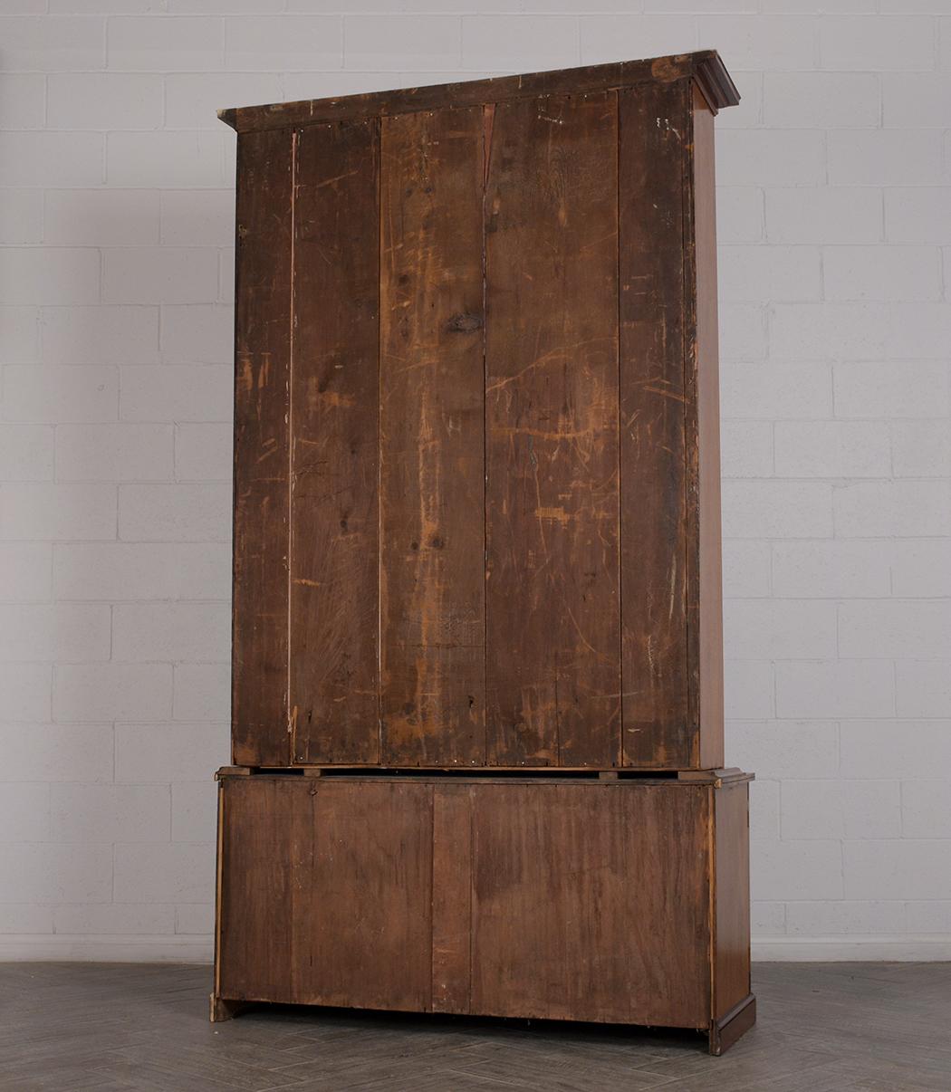 English Regency Style Mahogany Finish Two Doors Bookcase, circa 1840 4