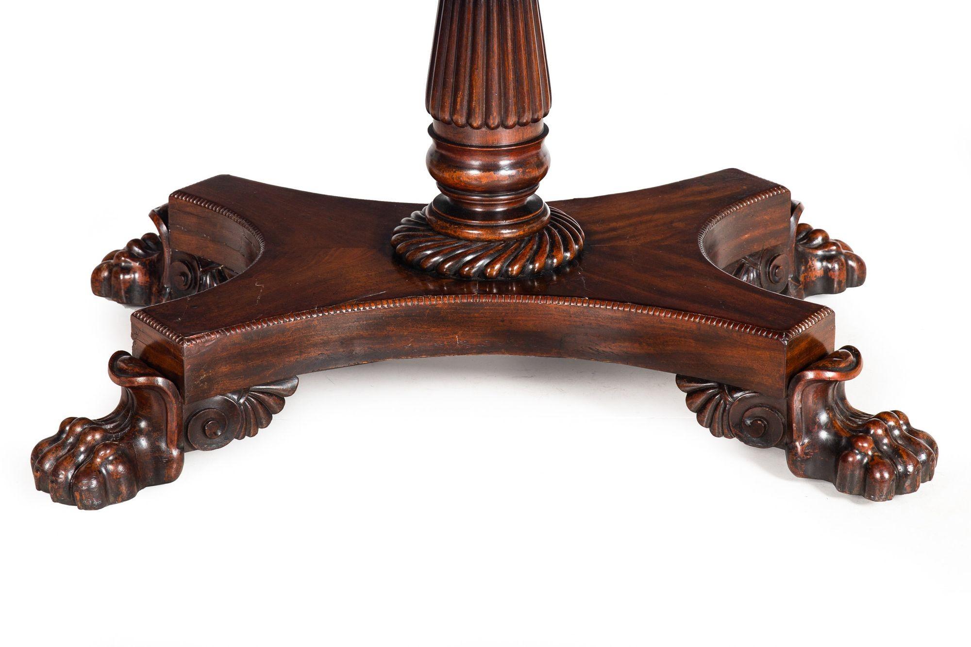 Circa 1840 English William IV Flame Mahogany Tilting Breakfast Table For Sale 11