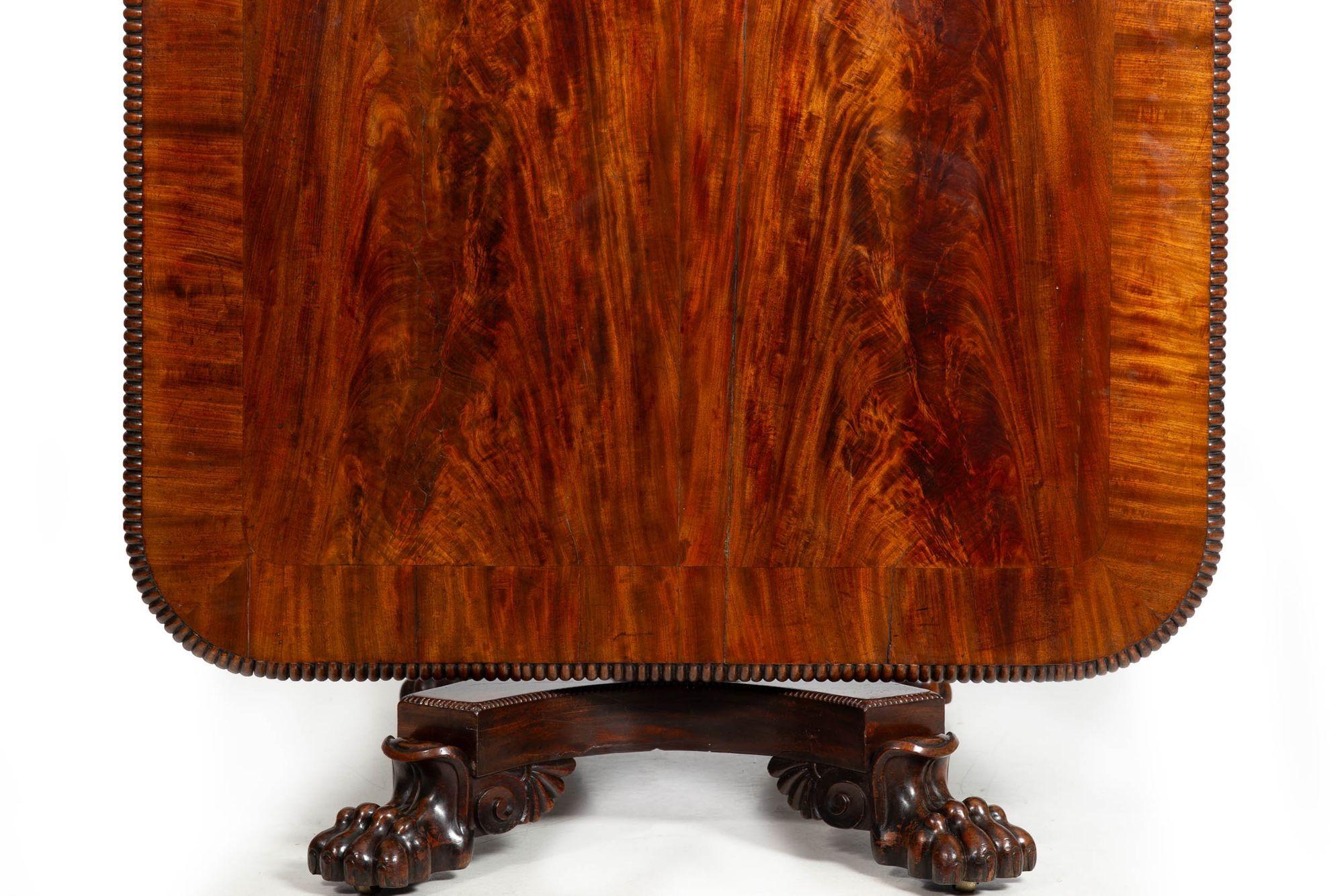 Circa 1840 English William IV Flame Mahogany Tilting Breakfast Table For Sale 4