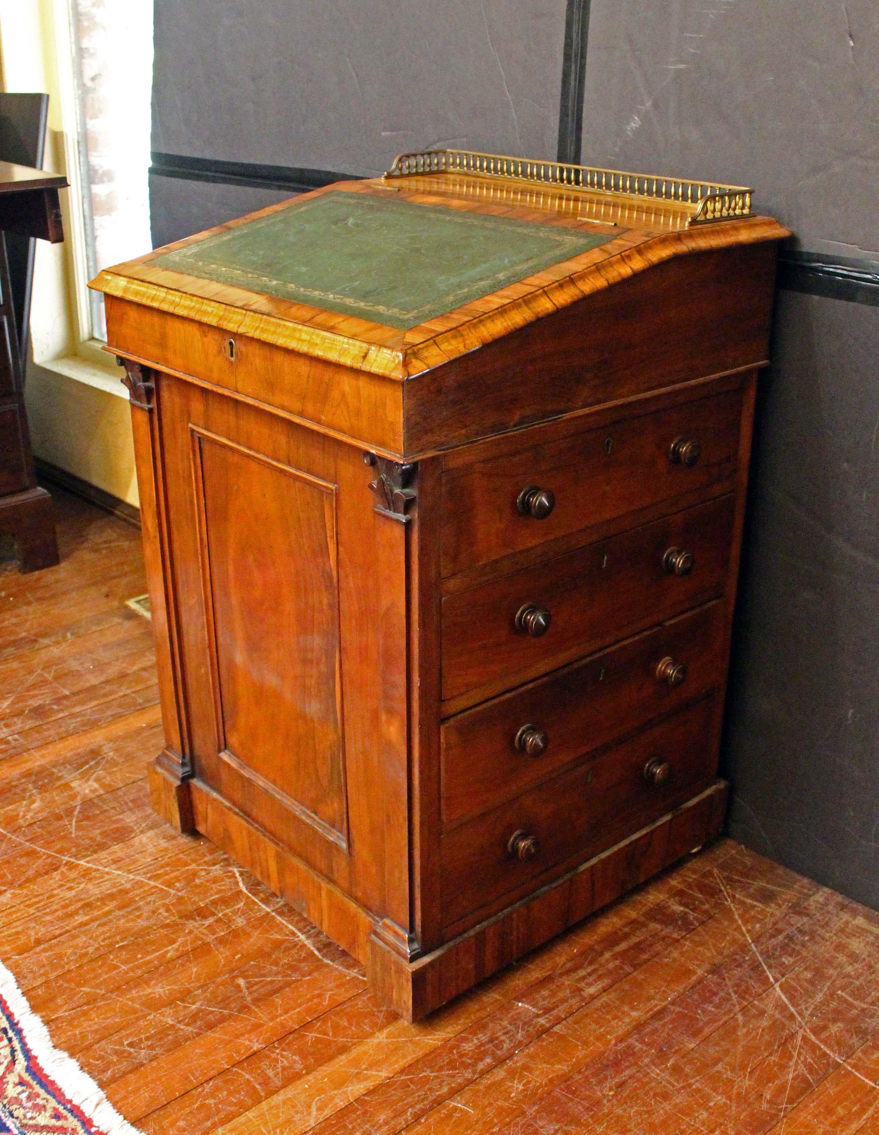 William IV Circa 1840 Irish Davenport Desk by J.J. Byrne