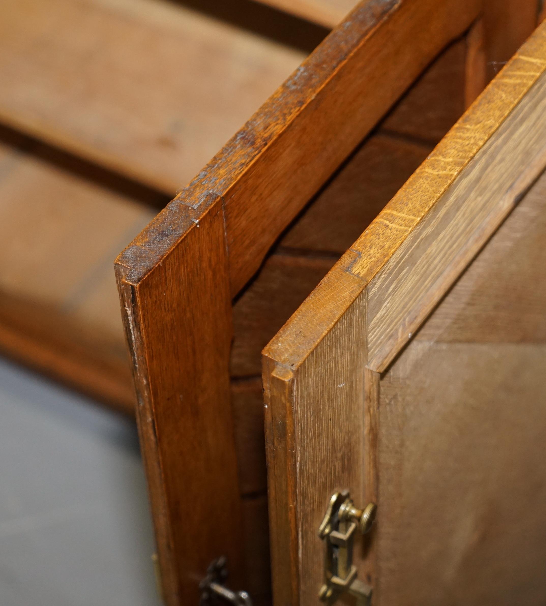 Solid English Oak Library Bookcase Gothic Pugin Style, circa 1840 12