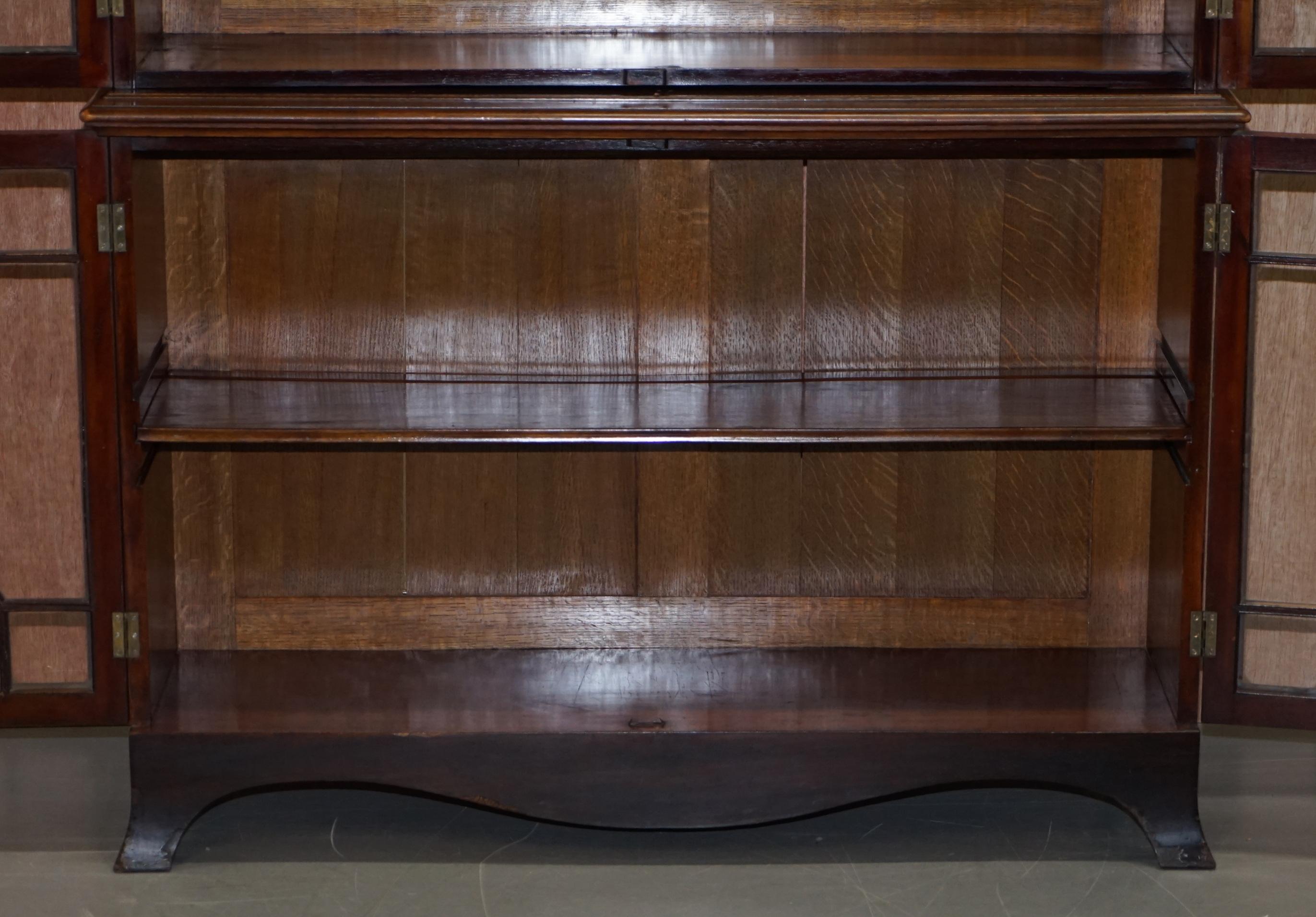 Solid Mahogany Astral Water Glazed Victorian Library Bookcase, circa 1840 8