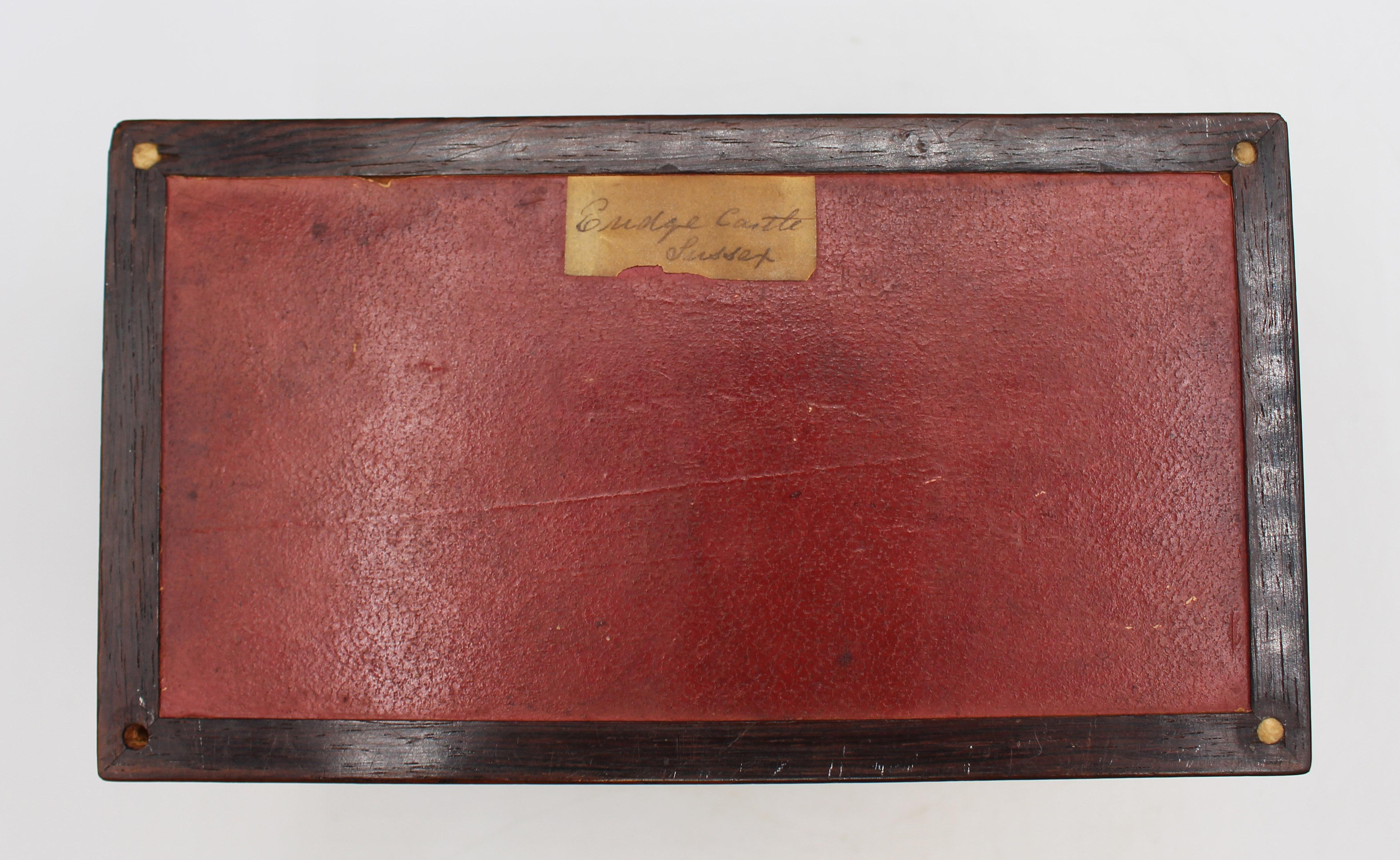 CIRCA 1850-60 Scatola da tè inglese Tunbridge Ware in vendita 1