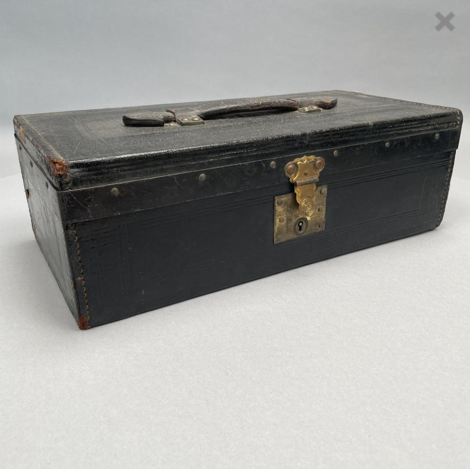 Hand-Crafted  Historically Important Circa 1850 American Document Box Boston For Sale