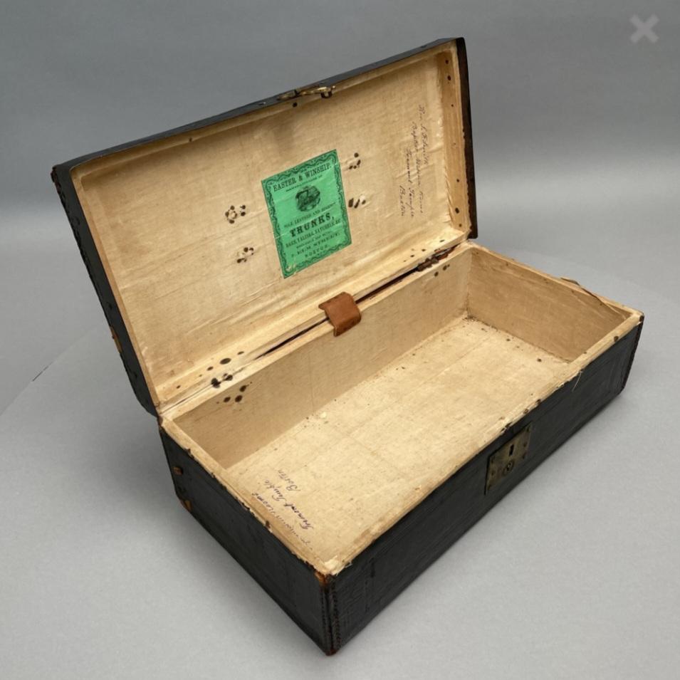  Historically Important Circa 1850 American Document Box Boston In Good Condition For Sale In Hudson, NY