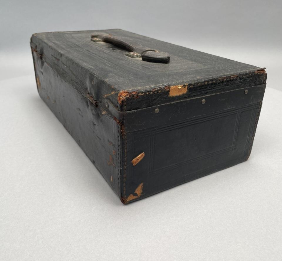 19th Century  Historically Important Circa 1850 American Document Box Boston For Sale