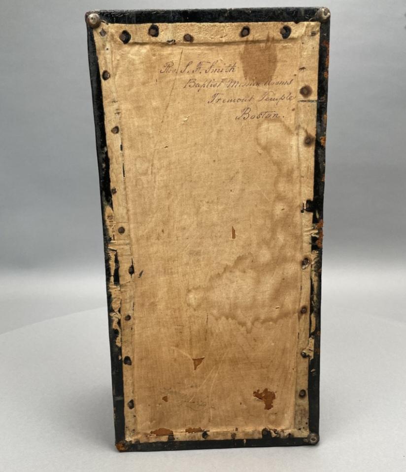 Históricamente Importante Caja de Documentos Americana Boston Circa 1850 Cuero en venta