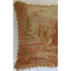 Circa 1850 Antique French Aubusson Tapestry Pillow