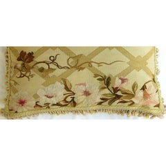 Circa 1850 Antique French Aubusson Tapestry Pillow