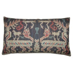 Circa 1850 Antique Ikat Tapestry Pillow