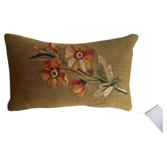 Circa 1850 French Aubusson Floral Pillow
