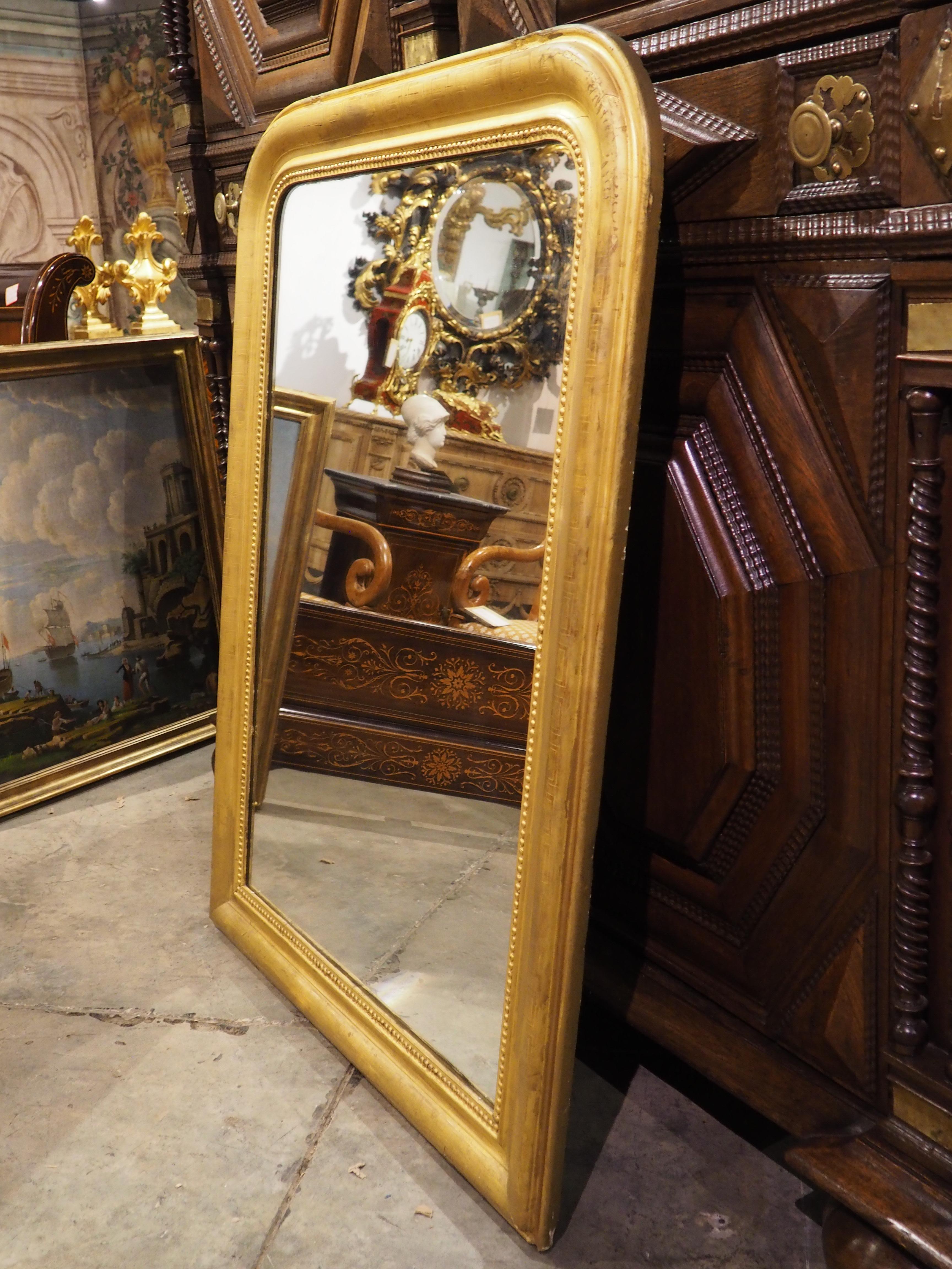 Miroir Louis Philippe français en or avec motif de clé grecque datant d'environ 1850 en vente 4