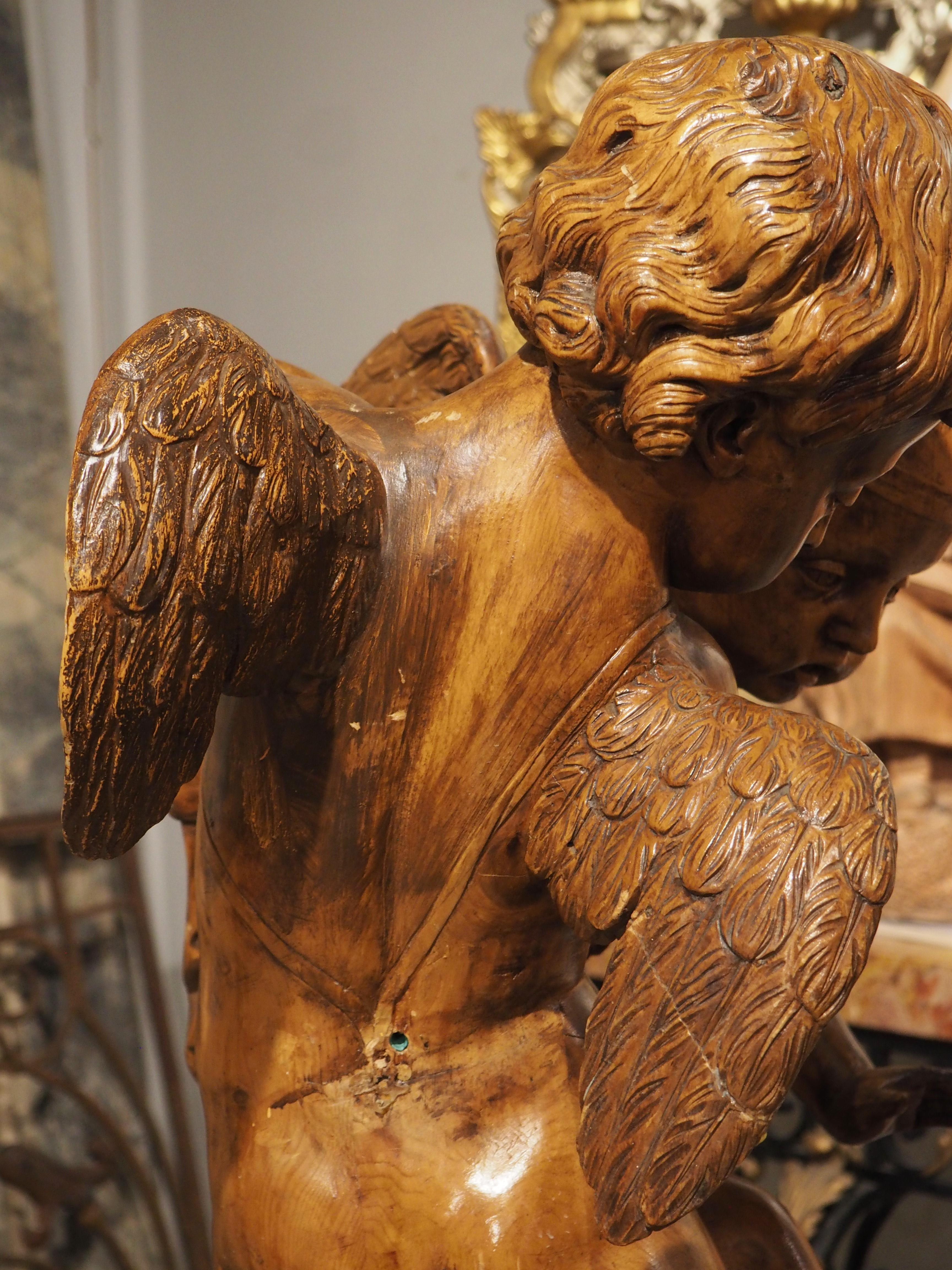 French Sculpture of Two Cupids Contesting a Heart, After E. Falconet, circa 1850 For Sale 4